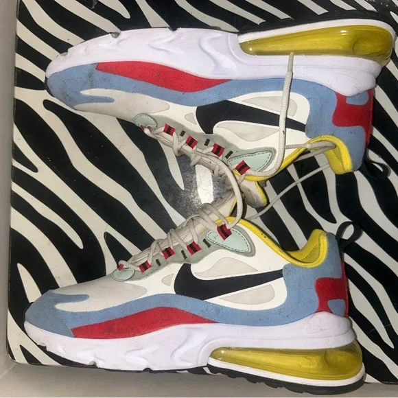 Shoes Basket Nike 27 React Nike Red White And Blue Top Air Max 27